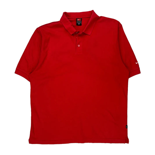 Nike Polo Shirt - XL Red Polyester