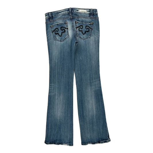 Rerock Express Boot Cut Jeans - 30W UK 8 Blue Cotton