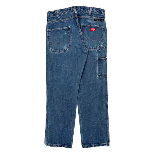 Dickies Carpenter Jeans - 35W 34L Blue Cotton
