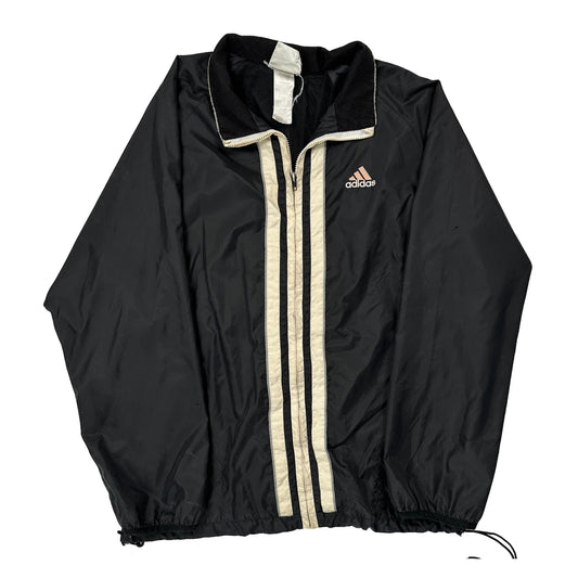 Vintage Adidas Windbreaker - Large Black Polyester