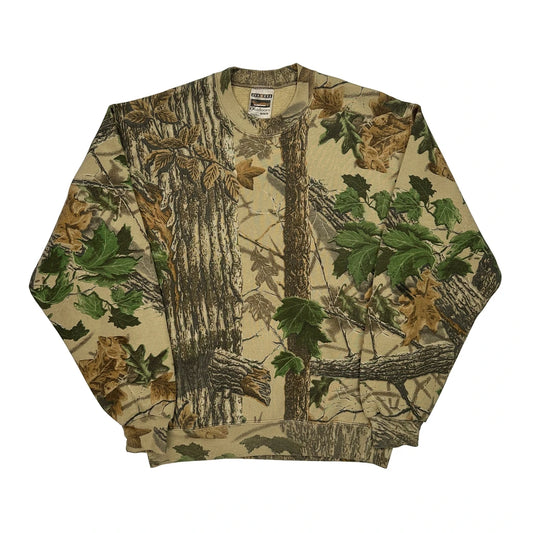 Made In USA Jerzees Camo Sweatshirt - Medium Camo Cotton