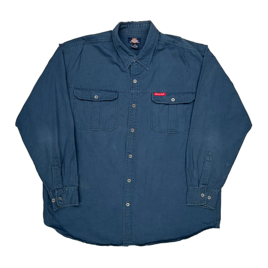 Vintage Dickies Shirt - XL Blue Cotton