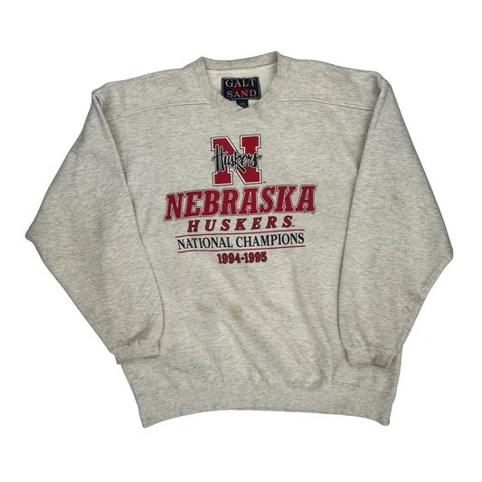 Nebraska Huskers Galt Sand College Sweatshirt - XL Grey Cotton Blend
