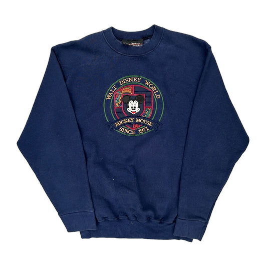 Mickey Mouse Disney Sweatshirt - Medium Blue Cotton