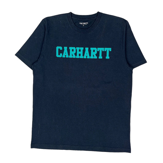 Work In Progress Carhartt Spellout T-Shirt - Large Black Cotton
