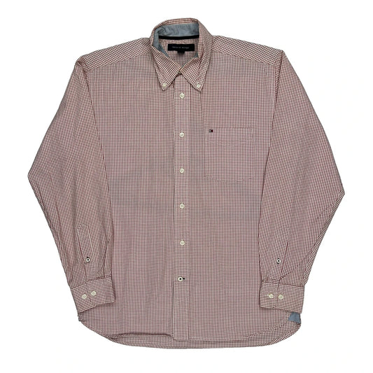 Tommy Hilfiger Checked Shirt - Small White Cotton