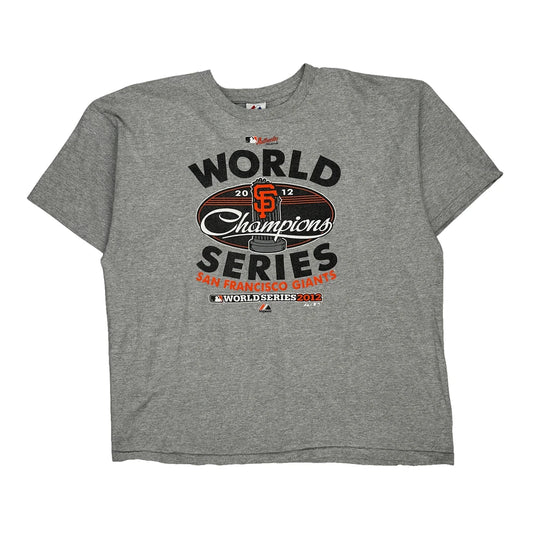 San Francisco Giants Majestic Mlb T-Shirt - XL Grey Cotton