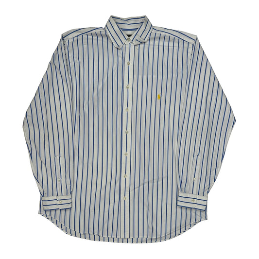 Polo By Ralph Lauren Striped Shirt - Large Blue Cotton