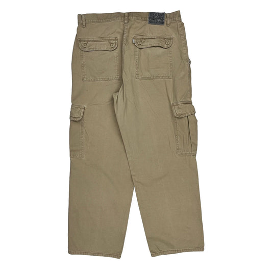 Silver Tab Levis Cargo Trousers - 35W 31L Beige Cotton