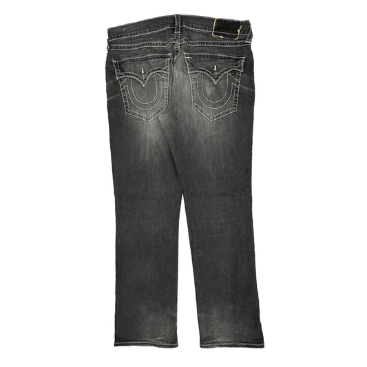 True Religion Contrast Stitch Jeans - 38W 34L Grey Cotton