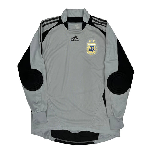 Argentina National Team 2008/09 Goalkeeper Shirt Adidas Football Football Shirt - Large Black Polyester