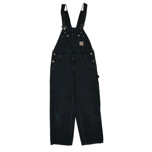 Carhartt Double Knee Dungarees - 36″ Waist Black Cotton