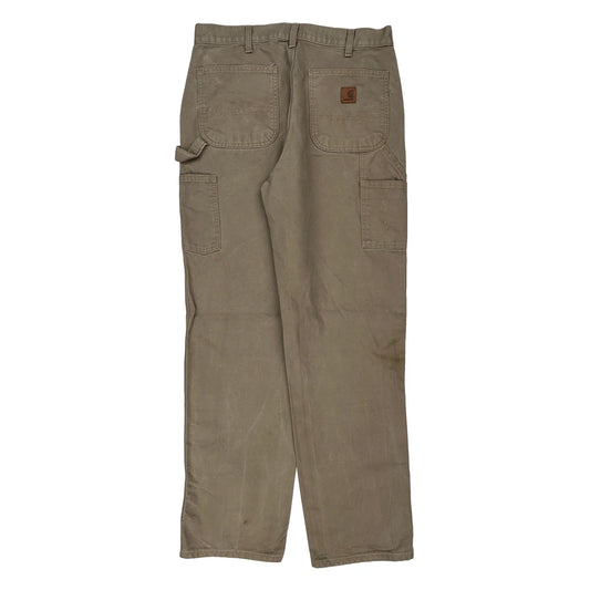 Carhartt Carpenter Trousers - 33W 34L Khaki Cotton