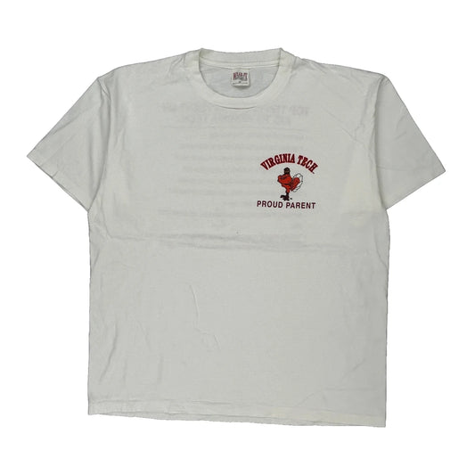 Virginia Tech Wear It Apparel Single Stitch T-Shirt - 2XL White Cotton
