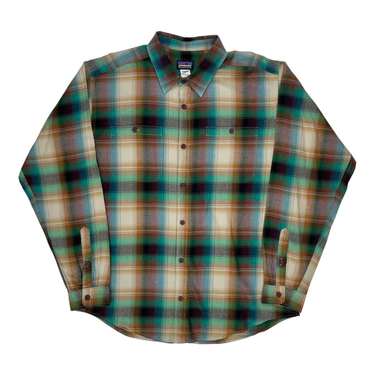 Patagonia Checked Flannel Shirt - Large Multicoloured Cotton