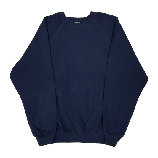 Made In USA 90'S Blank Lee Sweatshirt - 2XL Navy Cotton Blend