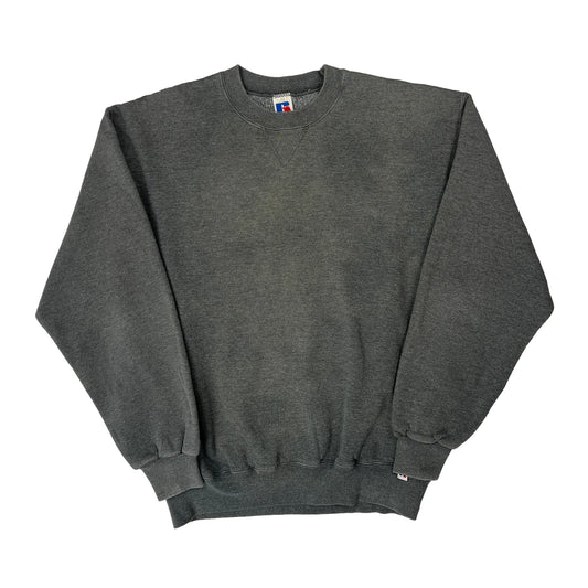Vintage Russell Athletic Sweatshirt - Large Grey Cotton