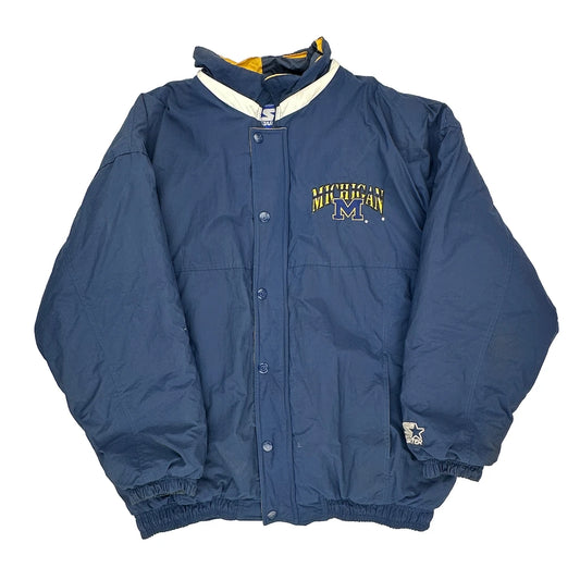 Michigan Starter College Jacket - XL Blue Polyester