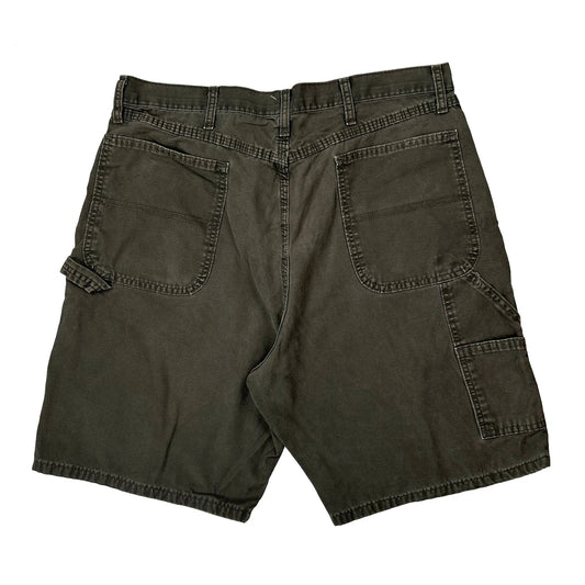 Vintage Unbranded Carpenter Shorts - 36W 10L Khaki Cotton