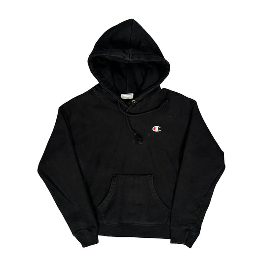 Reverse Weave Champion Hoodie - Small Black Cotton