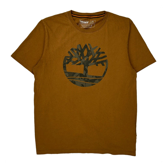 Timberland Graphic T-Shirt - Large Brown Cotton