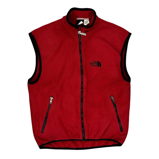 The North Face Fleece Gilet - Small Red Polyester