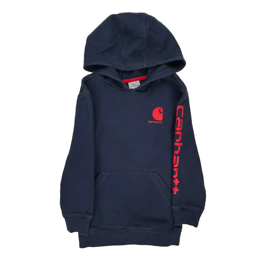 Age 8-10 Carhartt Hoodie - Small Navy Cotton