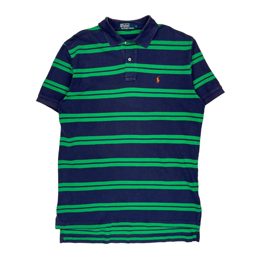 Polo By Ralph Lauren Striped Polo Shirt - Large Green Cotton