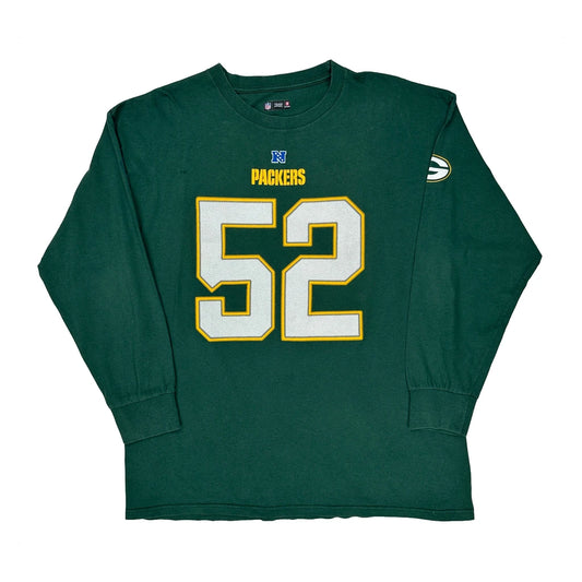 Vintage Green Bay Packers Nfl Long Sleeve T-Shirt - XL Green Cotton
