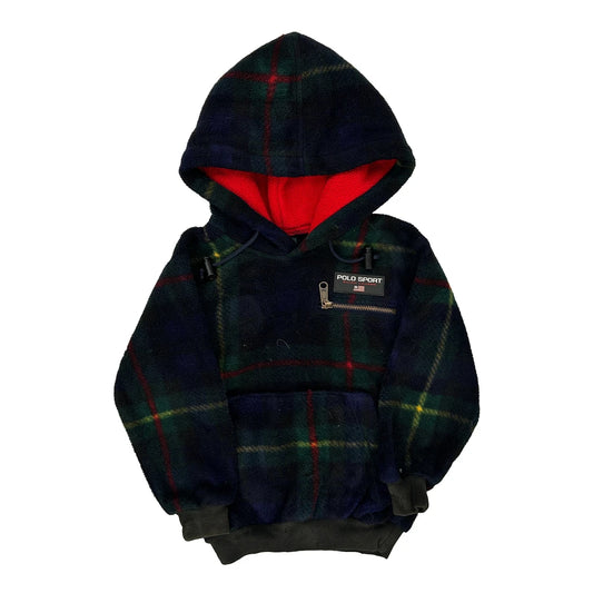 Age 4 Polo Sport Polo By Ralph Lauren Checked Hoodie - 3XS Multicoloured Polyester
