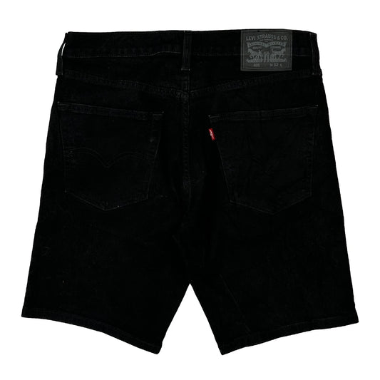 Vintage Levis Denim Shorts - 32W 10L Black Cotton