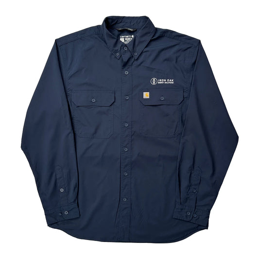 Iron Oak Energy Solutions Carhartt Shirt - Large Navy Polyester