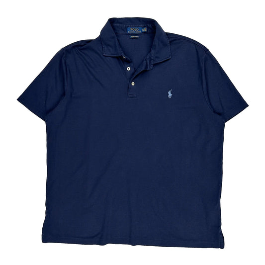 Polo By Ralph Lauren Slim Fit Polo Shirt - XL Blue Cotton