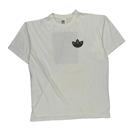 Adidas T-Shirt - Large White Cotton