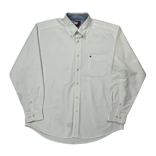 Tommy Hilfiger Shirt - Large White Cotton