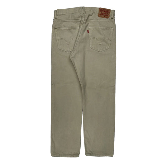 Vintage Levis 505 Jeans - 32W 30L Beige Cotton