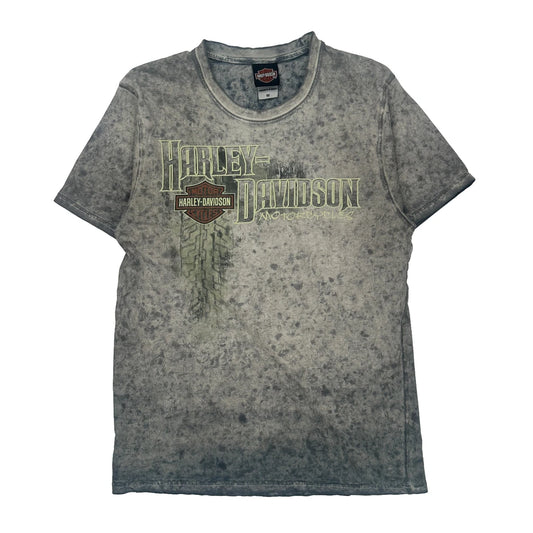 Harley Davidson Graphic T-Shirt - Medium Grey Cotton