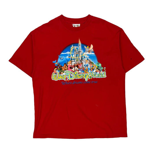 Walt Disney World Disney T-Shirt - XL Red Cotton