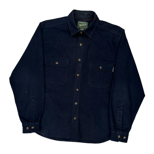 Woolrich Shirt - Medium Navy Cotton