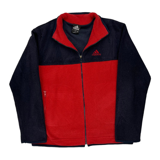 Adidas Fleece Jacket - Medium Navy Polyester
