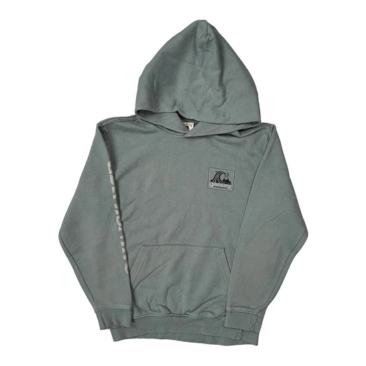 Age 10 Quiksilver Hoodie - Small Grey Cotton