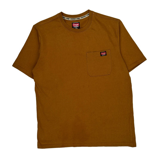 Workwear Wrangler T-Shirt - Medium Brown Cotton