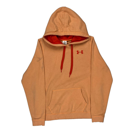 Under Armour Hoodie - Large Orange Cotton Blend