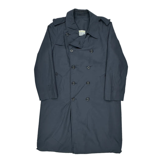 Vintage Aquascutum Double Breasted Trench Coat - XL Blue Cotton