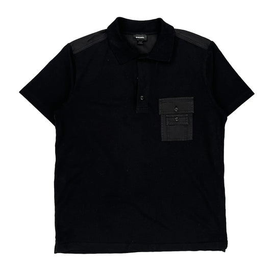 Diesel Polo Shirt - Small Black Cotton