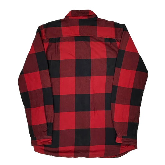 Carhartt Checked Flannel Shirt - Large Black Cotton