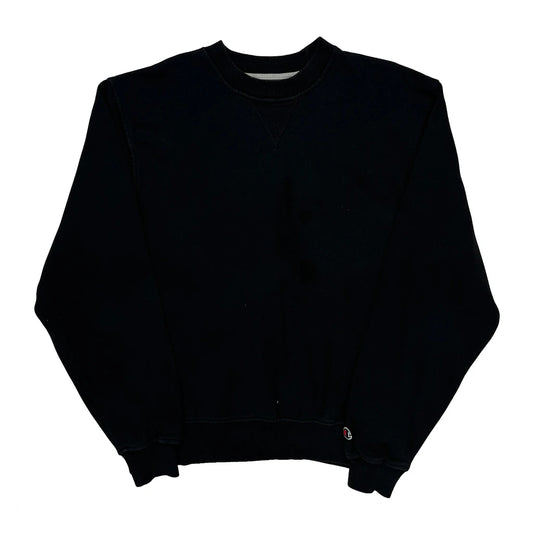 Vintage Champion Sweatshirt - Medium Black Cotton