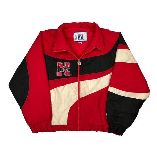 Nebraska Huskers Logo Athletics College Varsity Jacket - XL Red Polyester