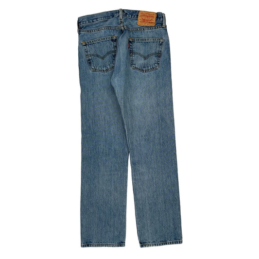 501 Levis Jeans - 30W UK 10 Light Wash Cotton