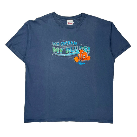Disney Cartoon T-Shirt - XL Blue Cotton